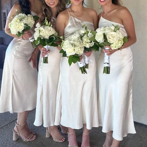 Billyj Dresses | Billyj Kimbra Bridesmaid Dress Pale Champange | Color: Cream | Size: 6 | Tiramisudiet's Closet
